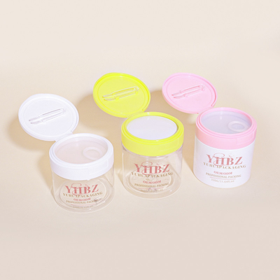 270g 330g 360g FLIP maquillage en bonnet coton contenant plastique cosmétique pour animaux de compagnie bocal avec pinceau