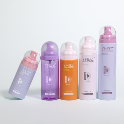 Logo personnalisé Bouteilles de pulvérisation en plastique transparent 80ml 100ml 120ml Bouteille de pulvérisation de brume fine cosmétique