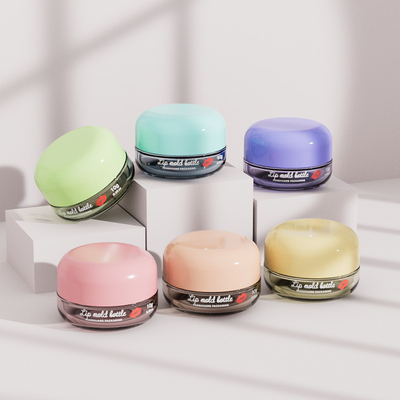 10 g de crème pour le visage en verre transparent avec couvercle à vis argenté pour la crème pour les yeux
