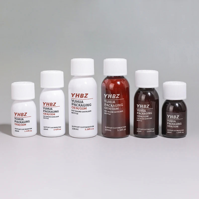 Bouteille en plastique à capuche à vis personnalisée de 40 ml, 60 ml et 100 ml pour pilules, vitamines et capsules