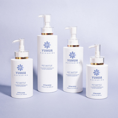 250 ml 300 ml 400 ml 500 ml bouteilles de shampooing en plastique et pompe à air conditionné