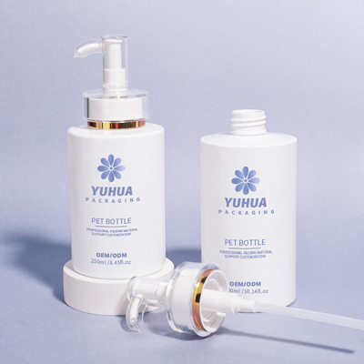 Bouteille de shampooing pour animaux de compagnie à épaule plate 250 ml 300 ml Bouteille de pompe de lotion pour le corps