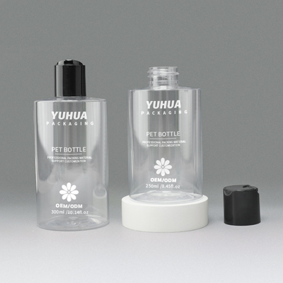 400 ml 500 ml bouteilles de lotion en plastique clair Bouteille de shampooing à épaule plate en plastique