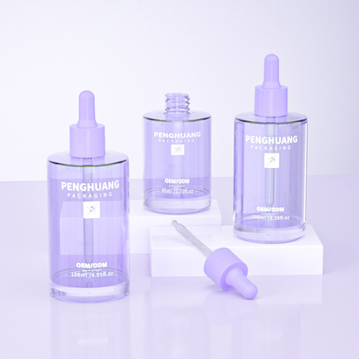 Contenant d'emballage de luxe pour les produits cosmétiques 80 ml 100 ml 120 ml Bouteille gouttelette de sérum de grande capacité