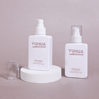 Bouteille de lotion en plastique transparent 150 ml Bouteille de shampooing et de revitalisant carré