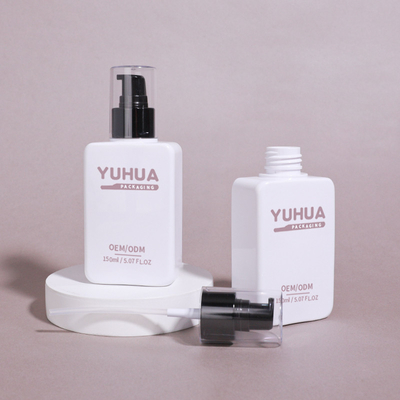 Bouteille de lotion en plastique transparent 150 ml Bouteille de shampooing et de revitalisant carré