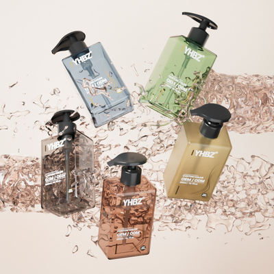 Bouteille de lotion en plastique personnalisée Bouteille de pompe à shampooing désinfectant pour les mains de 300 ml