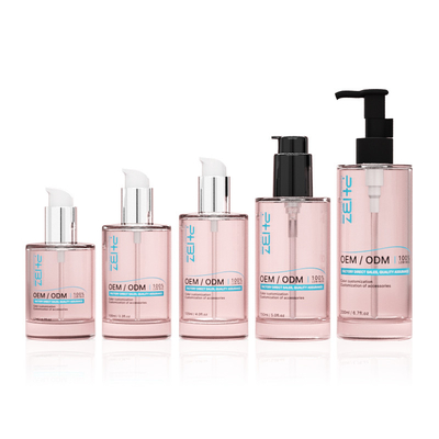 Bouteille cosmétique en verre personnalisée 100 ml 120 ml 150 ml Bouteille de pompe à lotion sérologique