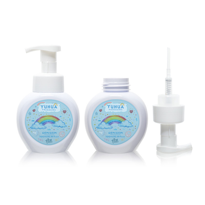 Bouteille de shampooing ronde de lotion 300 ml Bouteille en mousse plastique pour le nettoyage du visage