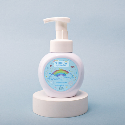 Bouteille de shampooing ronde de lotion 300 ml Bouteille en mousse plastique pour le nettoyage du visage