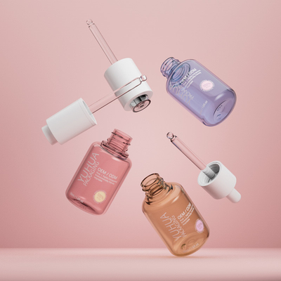 Bouteille de sérum d' huile en gros avec gouttelette Bouteille d' huile essentielle en plastique de 50 ml