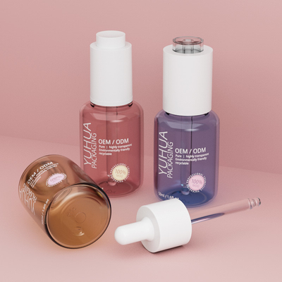 Bouteille de sérum d' huile en gros avec gouttelette Bouteille d' huile essentielle en plastique de 50 ml