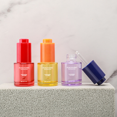 Emballage de flacon en verre d'huile essentielle de luxe personnalisé de 20 ml avec compte-gouttes