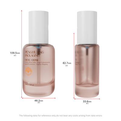 Flacons de fond de teint de 30 ml, ronds, flacons en verre vides pour fond de teint liquide