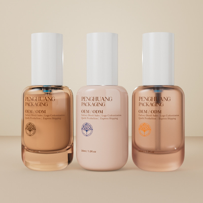 Transparent Foundation Glass Bottle 30ml 1oz Wholesale Empty Foundation Bottles with cap
