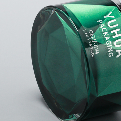 50G Pots d'emballage en plastique de luxe, pots de crème en plastique acrylique vides avec couvercle