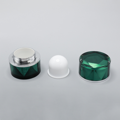 50G Pots d'emballage en plastique de luxe, pots de crème en plastique acrylique vides avec couvercle