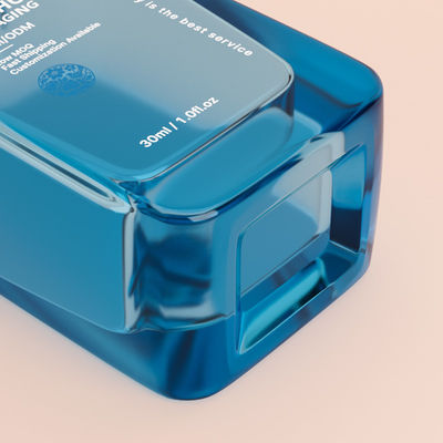 Flacons pompes en gros vides 30ML, bouchon boule rond, flacons de fond de teint liquide en verre carré