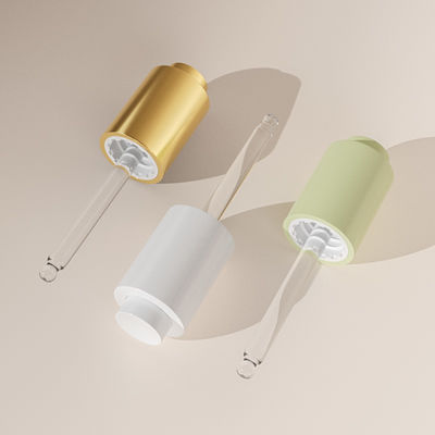 Bouteilles de gouttelette de sérum en verre personnalisées 30 ml Bouteille en verre d'huile de Hiar verte avec gouttelette de pression