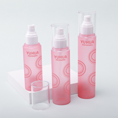 Toner personnalisé bouteille de pulvérisation cosmétique bouteille de pulvérisation en PET cylindrique clair pour le toner hydratant