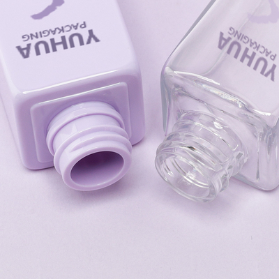 Logo personnalisé Bouteille de gouttelette en plastique carré Bouteille de sérum d' huile d' essence Pour le soin de la peau personnalisé Logo