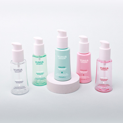 Bouteille de pompe de lotion pour le corps du visage en plastique 50 ml Bouteille de sérum d'huile conique pour des solutions efficaces de soins de la peau
