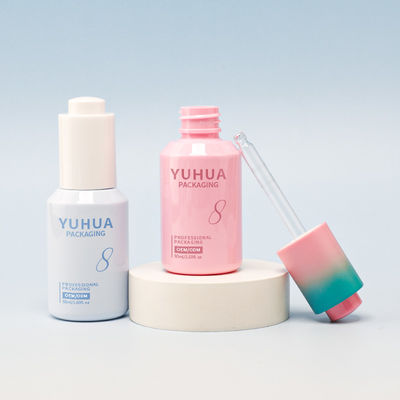 Bouteille de sérum d'huile ronde avec logo selon les exigences du client