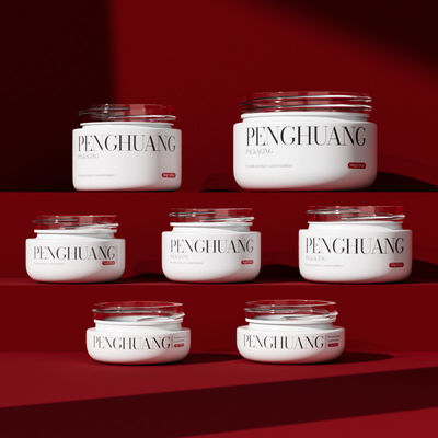 Pot à crème en verre personnalisé pour baume à lèvres en blanc/transparent/personnalisé avec logo personnalisé et couleur/impression personnalisées