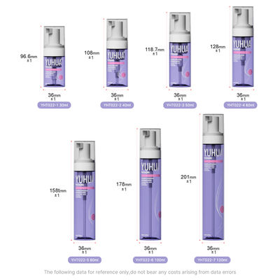 Distribution de mousse avec capuchon de pompe sur bouteille de pompe en mousse personnalisable