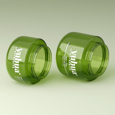 Bouteille de crème en plastique de couleur ou claire, de forme ronde, idéale pour les crèmes cosmétiques, les lotions de soins de la peau et les emballages de beauté