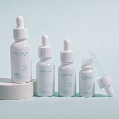 Logo Bouteille d'huile de sérum ronde personnalisée Conception anti-fuite durable Convient pour les huiles essentielles, les soins de la peau et les emballages cosmétiques