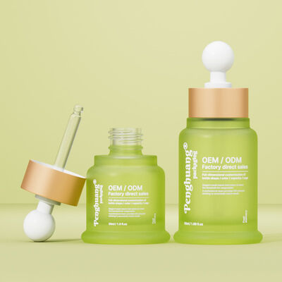 Flacon de sérum à l'huile essentielle avec impression à chaud, offrant un emballage cosmétique élégant et un attrait pour les produits de soin de la peau