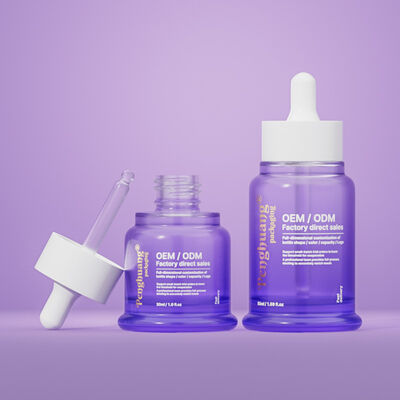 Serum Oil Glass Dropper Bottle Un échantillon gratuit peut être fourni Solution d'emballage pour les huiles essentielles sérums et liquides cosmétiques