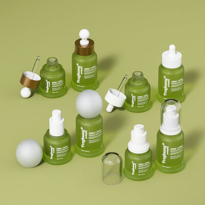 Flacon de sérum à l'huile essentielle avec impression à chaud, offrant un emballage cosmétique élégant et un attrait pour les produits de soin de la peau