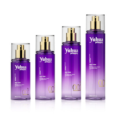 Ensemble d'emballages cosmétiques Bouteilles en plastique avec logo personnalisé sérigraphie et impression par marquage à chaud pour le stockage de toniques, lotions et sérums