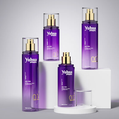 Ensemble d'emballages cosmétiques Bouteilles en plastique avec logo personnalisé sérigraphie et impression par marquage à chaud pour le stockage de toniques, lotions et sérums