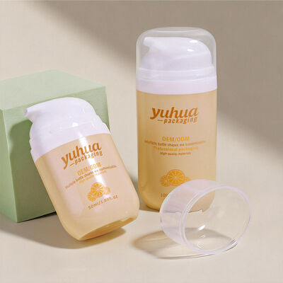 Flacon de lotion en plastique fabriqué en matériau PP avec pompe sans air et surface givrée pour emballage cosmétique et stockage de liquide