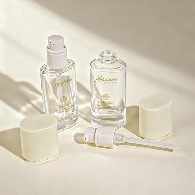 Fondation liquide Bouteilles d'emballage cosmétique en verre avec une capacité de 30 ml d'impression personnalisable et une conception étanche durable