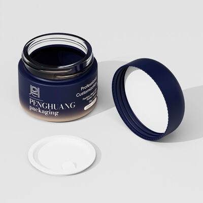 Des pots en verre crémeux, une solution d'emballage élégante pour les produits cosmétiques, avec un couvercle à vis sécurisé, idéal pour les crèmes et lotions de beauté