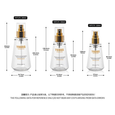 Bouteille de toner en plastique de type fermeture par pulvérisation conçue pour les solutions de soin de la peau offrant des performances de distribution et d'étanchéité