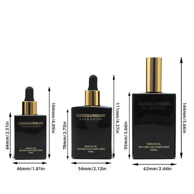 emballage cosmétique d'huile essentielle de sérum de 30ml 50ml 100ml de compte-gouttes de pompe en verre de bouteille
