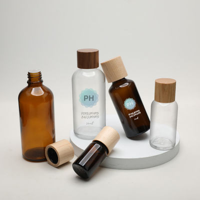 Soin personnel Amber Oil Dropper Glass Bottle en bambou