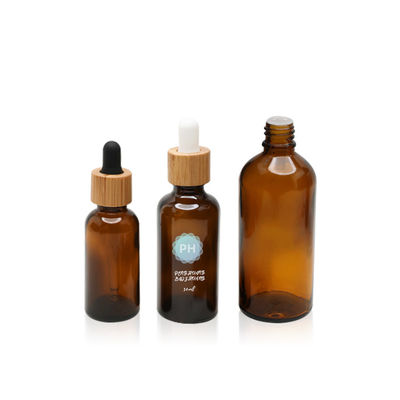Soin personnel Amber Oil Dropper Glass Bottle en bambou