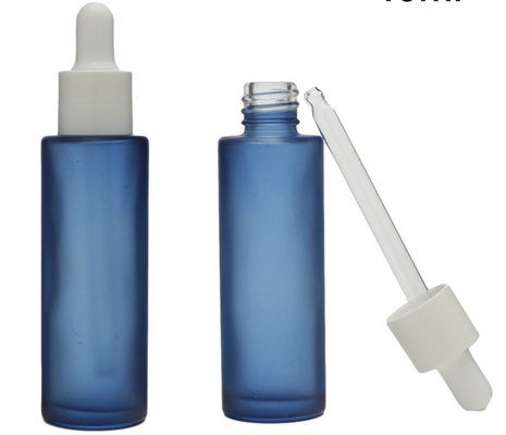 Coloriage glacé 50 ml sérum vide goutteuse bouteille en verre emballage pour l' huile