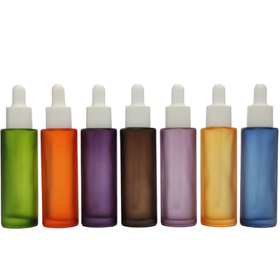 Coloriage glacé 50 ml sérum vide goutteuse bouteille en verre emballage pour l' huile