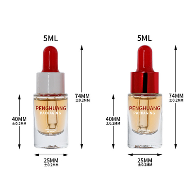 Soins de la peau cosmétiques de bouteille en verre du rond 5ml d'huile essentielle de compte-gouttes en gros de bouteille