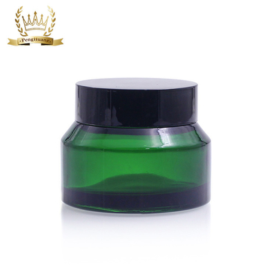 Conteneur cosmétique d'emballage d'ensemble de pente d'épaule de pot cosmétique fait sur commande de bouteille en verre
