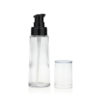 50ml Liquid Foundation Bottle Screen Printing With Clear Cap