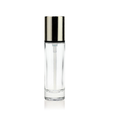 Bouteille liquide en verre de base de l'emballage 30ml de cosmétiques avec la pompe