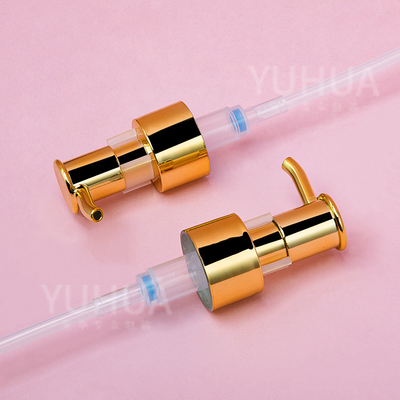 Pompe cosmétique cylindrique en plastique 130/150ml de collier d'or de bouteille de pompe de shampooing d'ANIMAL FAMILIER